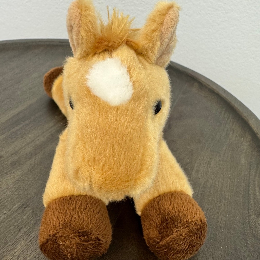 Aurora Plush Horse Brown Tan White Stuffed Animal Toy Kids Pony‎ Pal